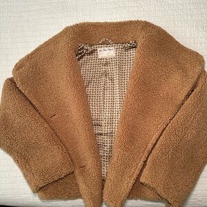 Free People, We The Free, teddy coat, caramel color. Size S